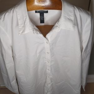 Long sleeve white collar shirt